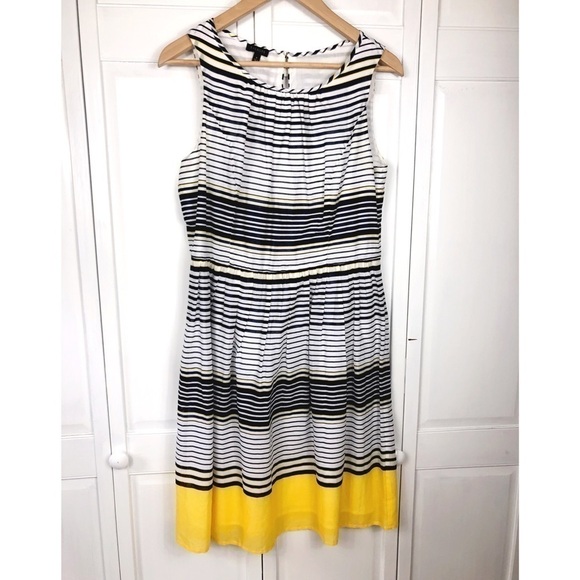 TALBOTS STRIPED COTTON SUMMER DRESS - Picture 1 of 2
